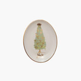 Oval Dish with Christmas Tree