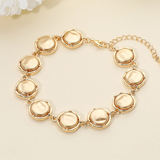 Gold + Gold Pearl Bracelet