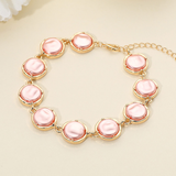 Pink + Gold Pearl Bracelet