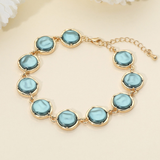 Turquoise + Gold Pearl Bracelet