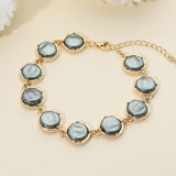 Gray + Gold Pearl Bracelet