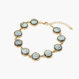 Gray + Gold Pearl Bracelet