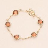 Topaz + Gold Link Bracelet