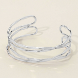 Silver Crisscross Cuff Bracelet