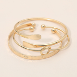 Gold Knot Stacking Bracelets