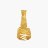 Recycled Glass Vases, Marbled Amber Color, Set of 3