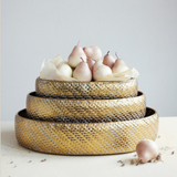 Gold Basket Weave Trays