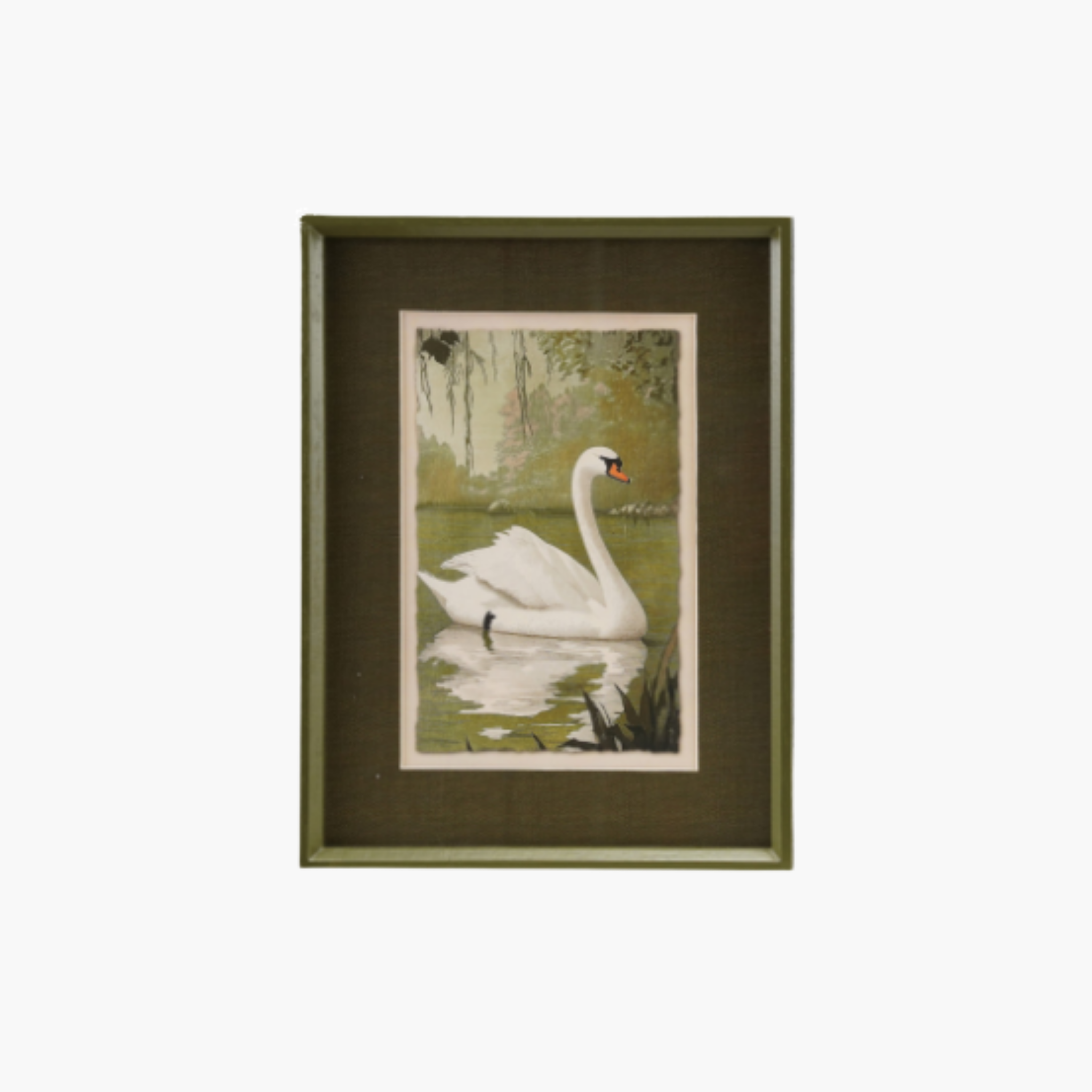 Green Swan Wall Decor