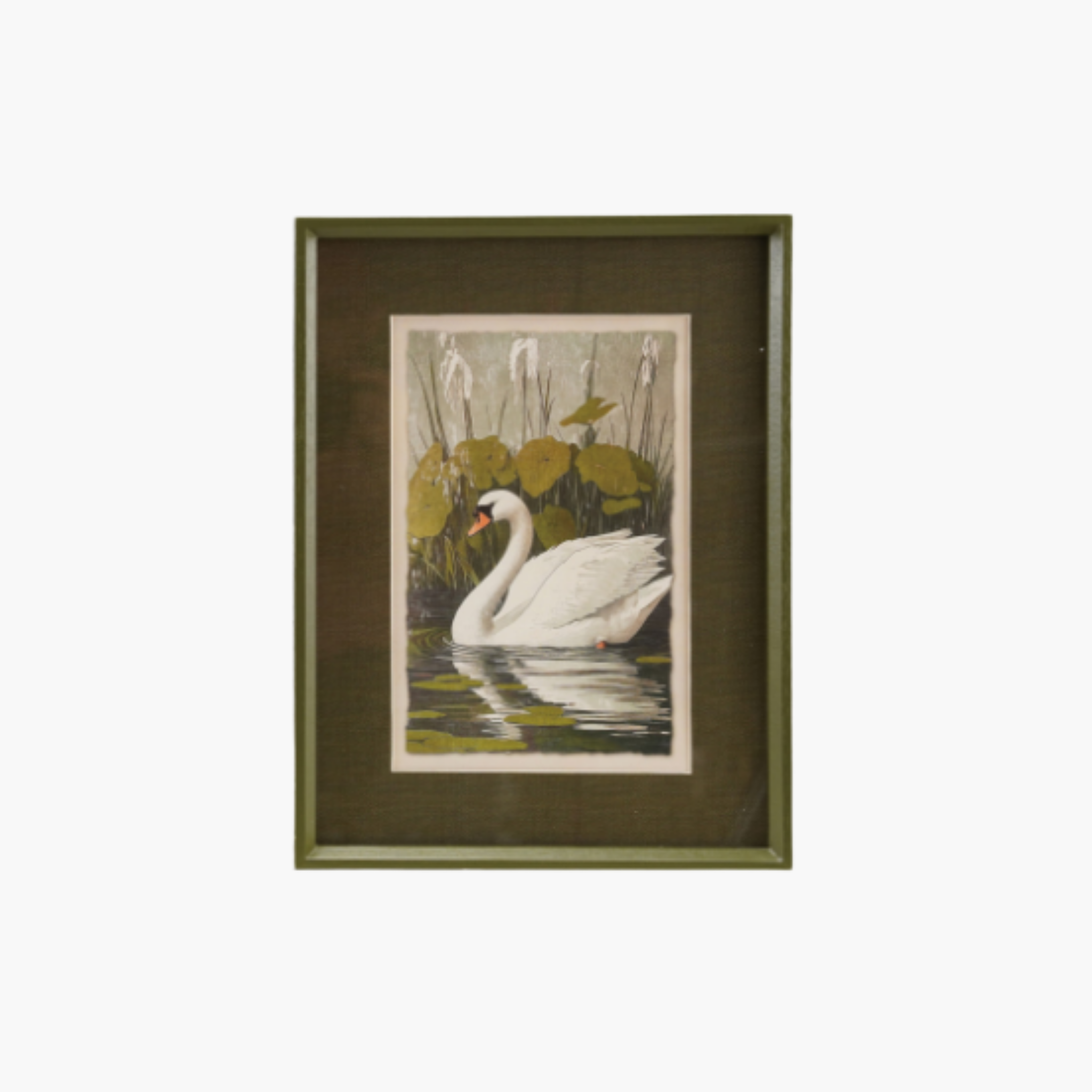 Green Swan Wall Decor