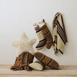 Striped Faux Sherpa Throw