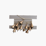 Gold Metal Bell Garland with White & Gold Cord