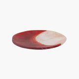 Matte Red & White Organic Shaped Platter