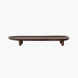Organic Shaped Mango Wood Footed Tray