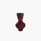 Hourglass Shaped Red Mercury Glass Vase