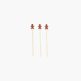 Gingerbread Shaped Bamboo Picks