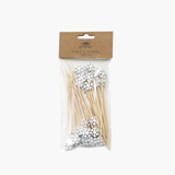 Snowflake Shaped Bamboo Picks