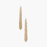10" Cream + Gold Xmas Tree Taper