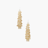 Cream + Gold Tree Shaped Taper