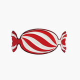 Striped Glass Candy Shaped Dish