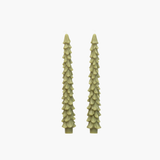 10" Light Green Xmas Tree Shaped Taper