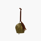 Antique Gold Bell Ornament with Velvet Ribbon