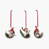 Vintage Elf on Leaf Ornament