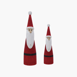 Sm Red & White Wood Santa