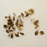 Gold Metal Leaf Garland with Jingle Bells