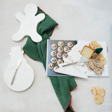 Marble Gingerbread Shaped Cheese/Serving Board with Canape Knife
