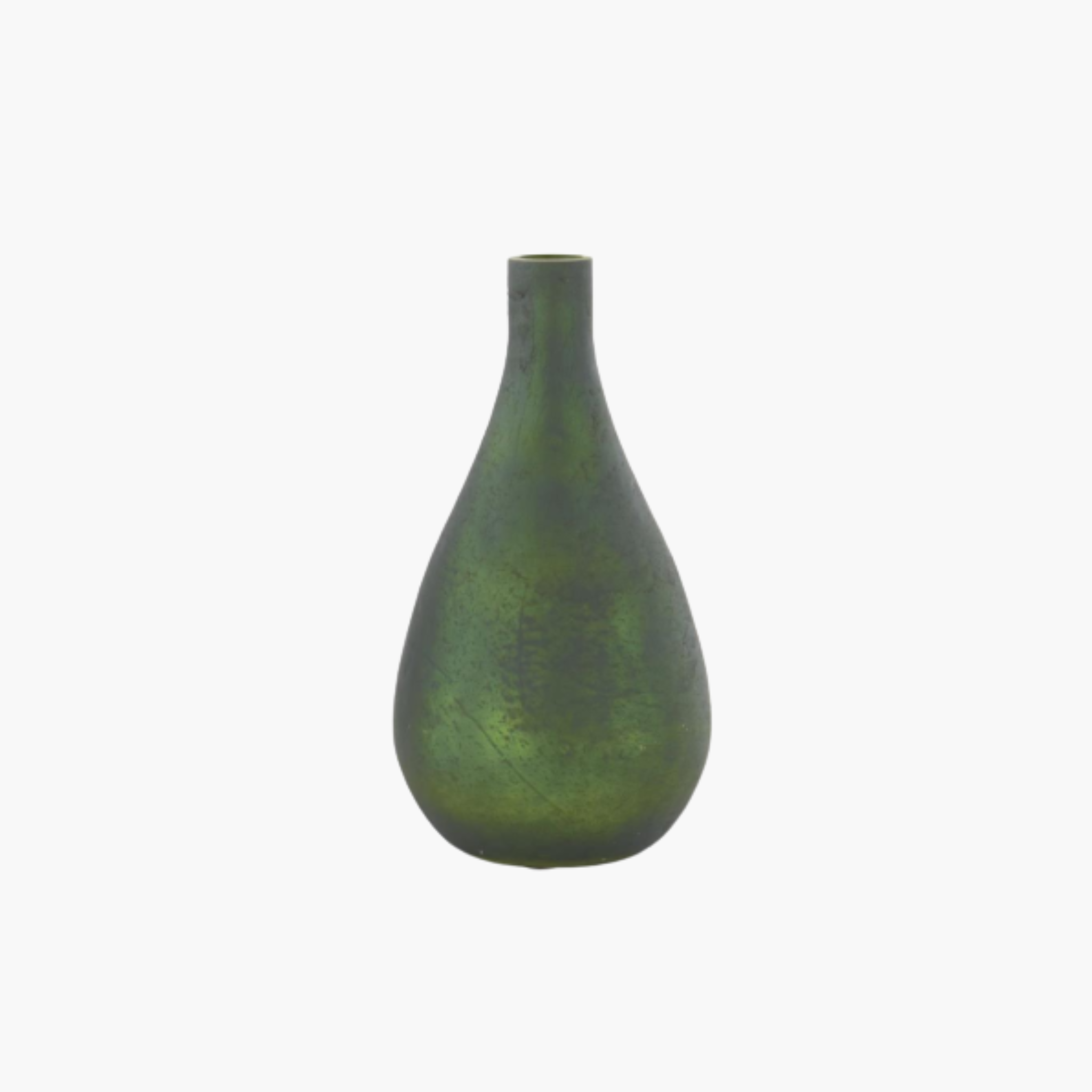 Antique Green Matte Glass Vases