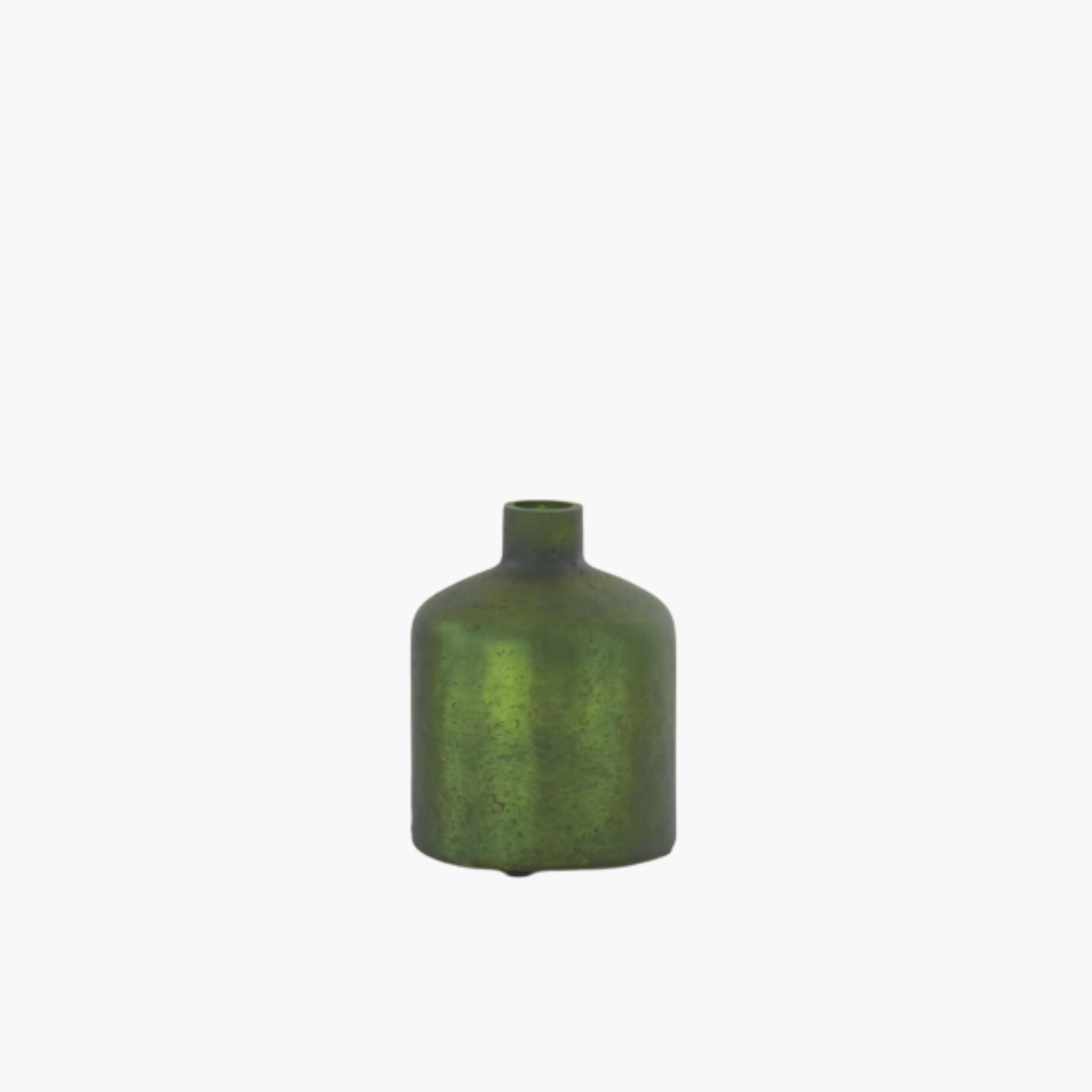 Antique Green Matte Glass Vases