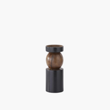 Black + Brown Ball Candleholders