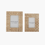 Basket Weave Cane Photo Frames
