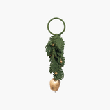 Handmade Wool Felt Leaves Door Hanger with Metal Bells