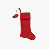 Velvet Quilted Stocking with Tassels