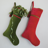 Velvet Quilted Stocking with Tassels