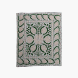 Suzani Pattern & Hand-Embroidered Kantha Stitch Throw
