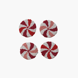 Tufted Candy-Striped Coasters
