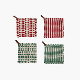 Xmas Pot Holder with Leather Loop