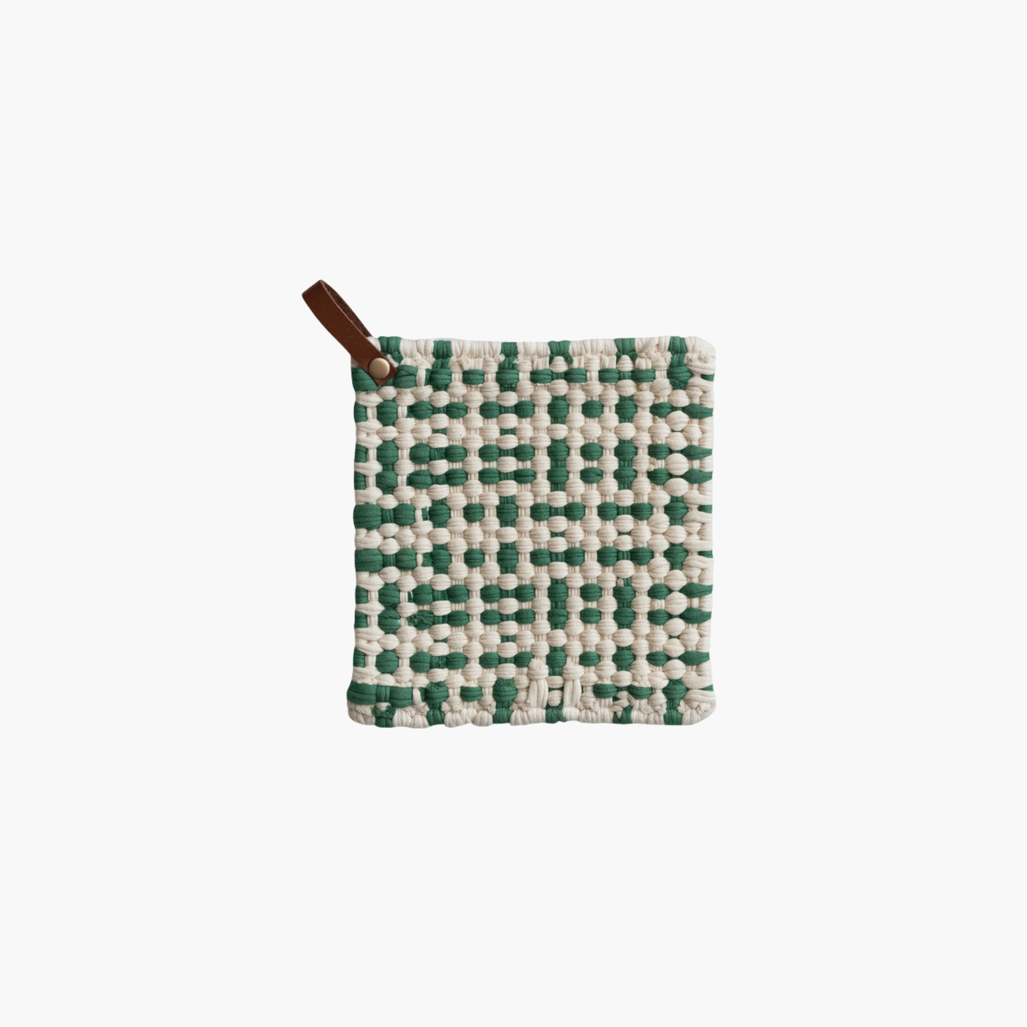 Xmas Pot Holder with Leather Loop