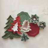 Red Tree Shaped Plate