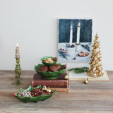 Holly Leaf Footed Tray with Berries