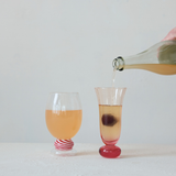 Pink Fluted Glass