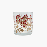Etched Berry Tealight/Votive Holder