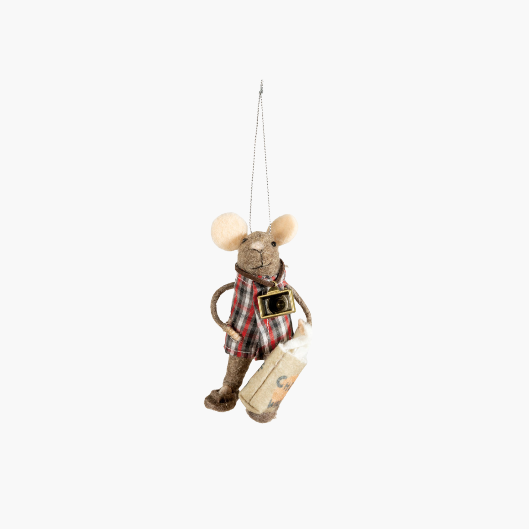 Tourist Mouse Ornament