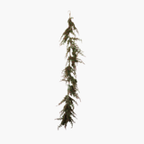 Faux Cypress Garland with Red Berries