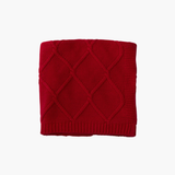 Red Diamond Knit Throw