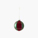 Red Velvet + Green Plaid Ornament