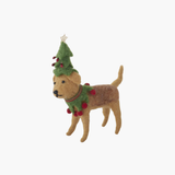 Felt Dog w Tree Hat