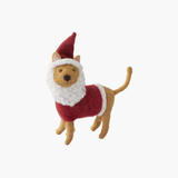 Yellow Lab in Santa Suit w/Beard